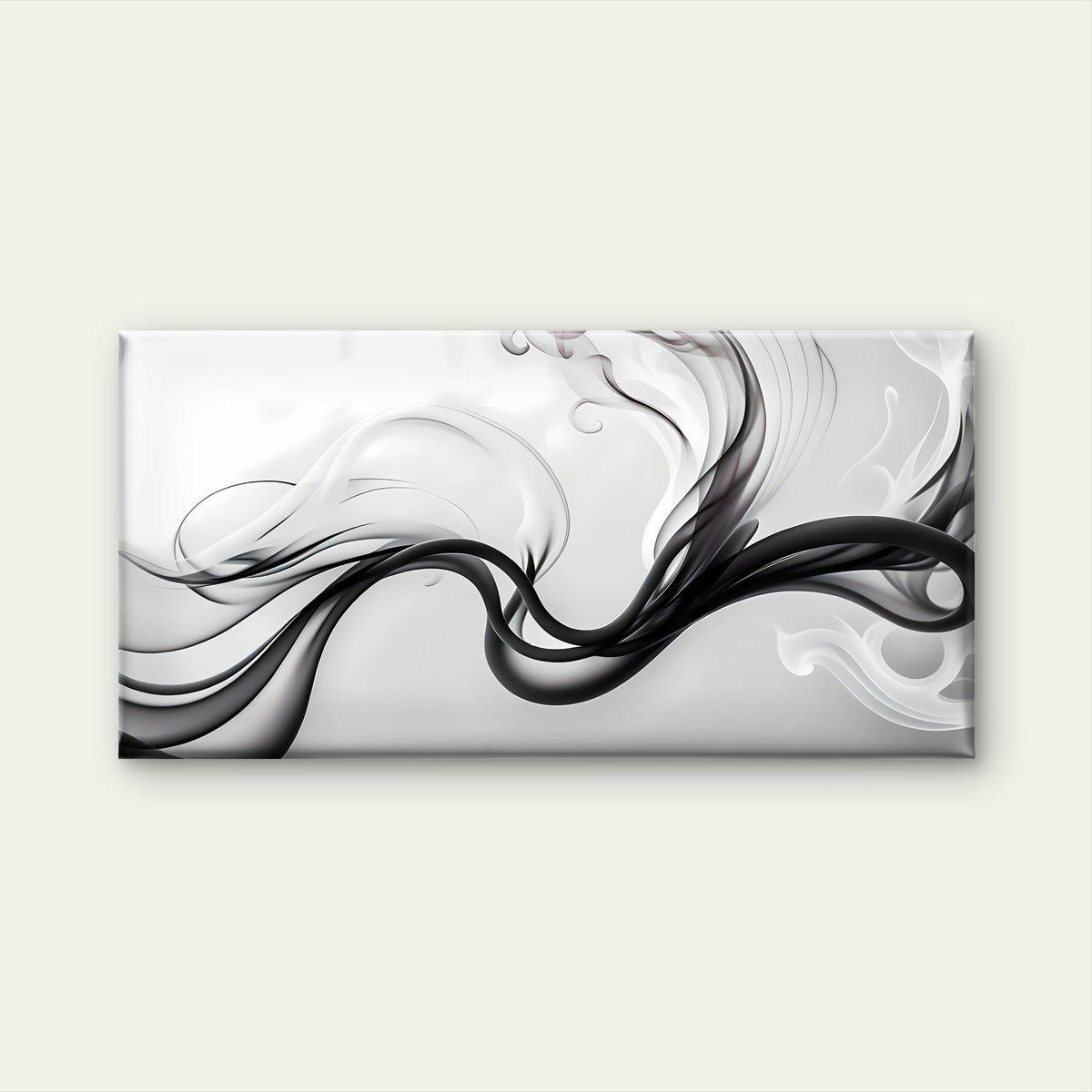 Abstract Flowing Smoke Art Wall Art Canvas Office Home Room Framed 120x60cm