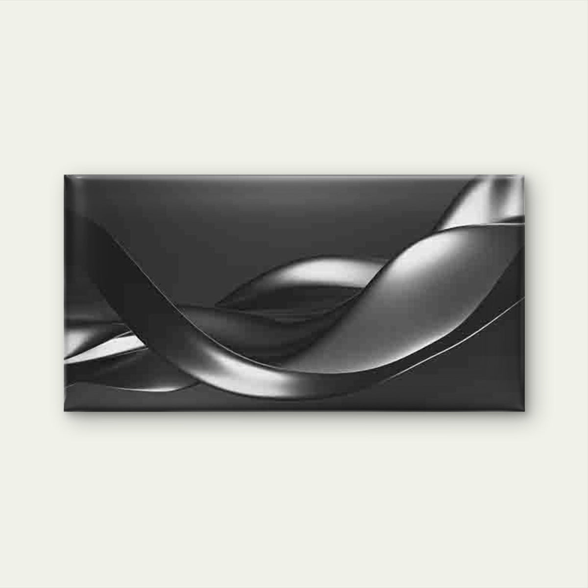 Abstract Black And White Wave Wall Art Canvas Office Home Room Framed 80x45cm