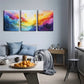 3pcs Colorful Clouds And Sun, Wall Art Set Canvas Framed 40x60cm - High Quality Print 100% Australian Made Wall Canvas Ready to Hang