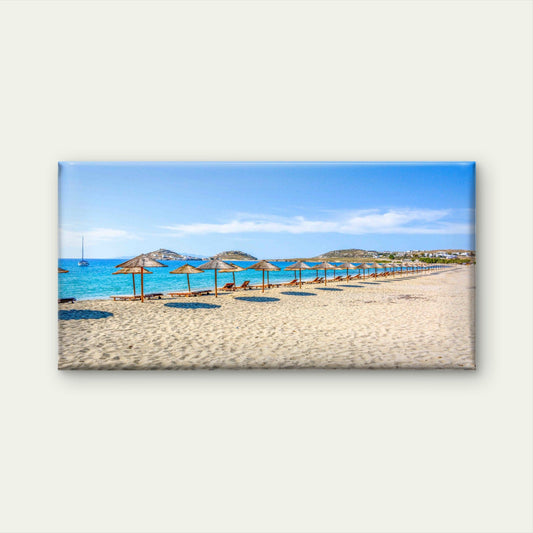 Sunny European Resort Beach Wall Art Canvas Office Home Room Framed 80x45cm