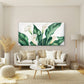 White Lilies, Green Leaves Wall Art Canvas Office Home Room Framed 120x60cm