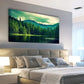 Green Mountain Forest Nature Wall Art canvas office home room framed 80x45cm