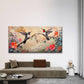 Hummingbird in Garden Wall Art Canvas Office Home Room Framed 120x60cm