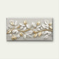 Gilded Ivory Laurel Serenity Wall Art Canvas Office Home Room Framed 120x60cm