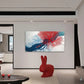 Red Modern Tree Blue River Wall Art canvas office home room framed 120x60cm
