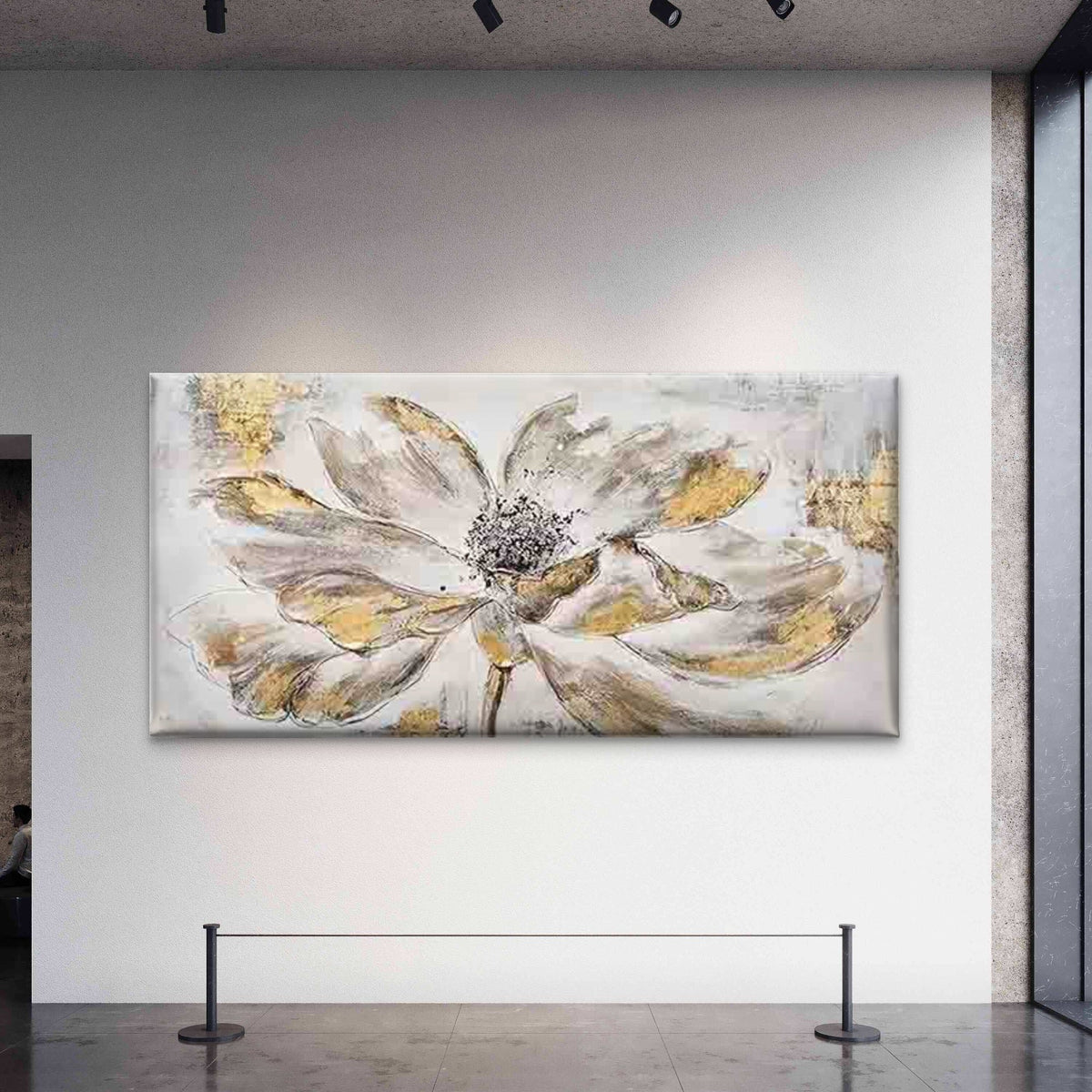 Abstract Leaf Design Wall Art Canvas Office Home Room Framed 80x45cm