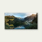 Alpine Mountain Lake Art Wall Art Canvas Office Home Room Framed 80x45cm