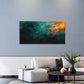 Abstract Cosmic Orange Smoke Wall Art Canvas Office Home Room Framed 120x60cm