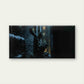 Gothic Noir Alley Rainy Artwork Wall Art Canvas Office Home Room Framed 80x45cm