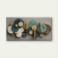 Abstract Geometric Circles Wall Art Canvas Office Home Room Framed 120x60cm