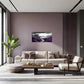 Vibrant Purple Flowers Serene Mountain Lake & Birds Wall Art canvas office home room framed 120x60cm