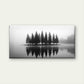 Misty Forest Reflections Wall Art Canvas Office Home Room Framed 80x45cm