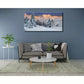 Winter Snow Blue Nature Mountain & Trees Wall Art canvas office home room framed 120x60cm