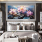 Pink & Blue Floral Botanical Wall Art canvas office home room framed 120x60cm