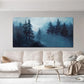 Foggy Forest Black & White Nature Wall Art canvas office home room framed 120x60cm