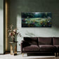 Wildflower Meadow Forest Clear Wall Art Canvas Office Home Room Framed 120x60cm
