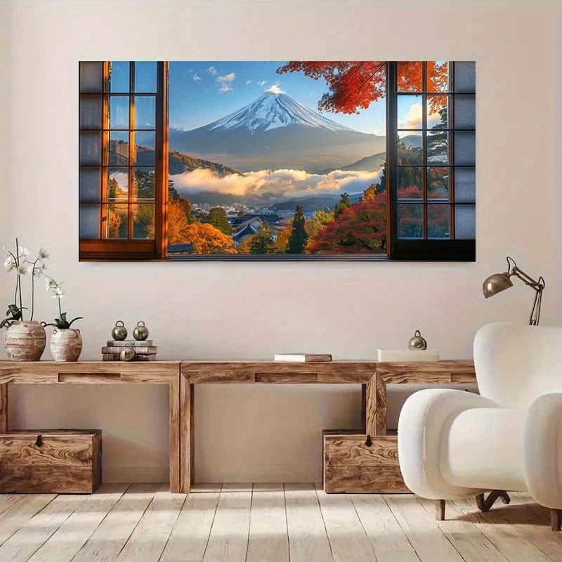 Mount Fuji Sunrise Wall Art wall canvas office home room framed 120x60cm