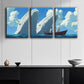 3pcs The Whale and the Boy Metal Print Ready to Hang Art