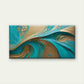 Blue and Golden Abstract Wall Art Canvas Office Home Room Framed 120x60cm