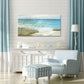 Beach Serene Coastal Sandy Shore & Ocean Waves Wall Art canvas office home room framed 120x60cm