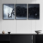 3pcs Luxurious Mechanical System Metal Print Ready to Hang Art
