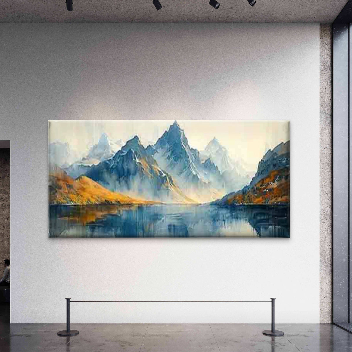 Winter Mountain Landscape Wall Art Canvas Office Home Room Framed 120x60cm