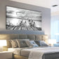 Black & White Sunset Lake Flying Birds Wall Art canvas office home room framed 120x60cm