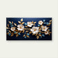 White Gold Blossom Painting Wall Art Canvas Office Home Framed 120x60cm