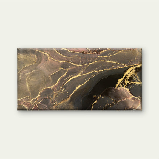 Abstract Luxury Black Gold Marble Wall Art Canvas Office Home Framed 80x45cm