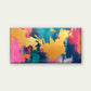 Abstract Pink Gold Foil Splatter Wall Art Canvas Office Home Framed 120x60cm