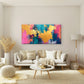 Abstract Pink Gold Foil Splatter Wall Art Canvas Office Home Framed 120x60cm