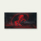 Red Horse Fantasy Glowing Stallion Wall Art Canvas Office Home Framed 120x60cm