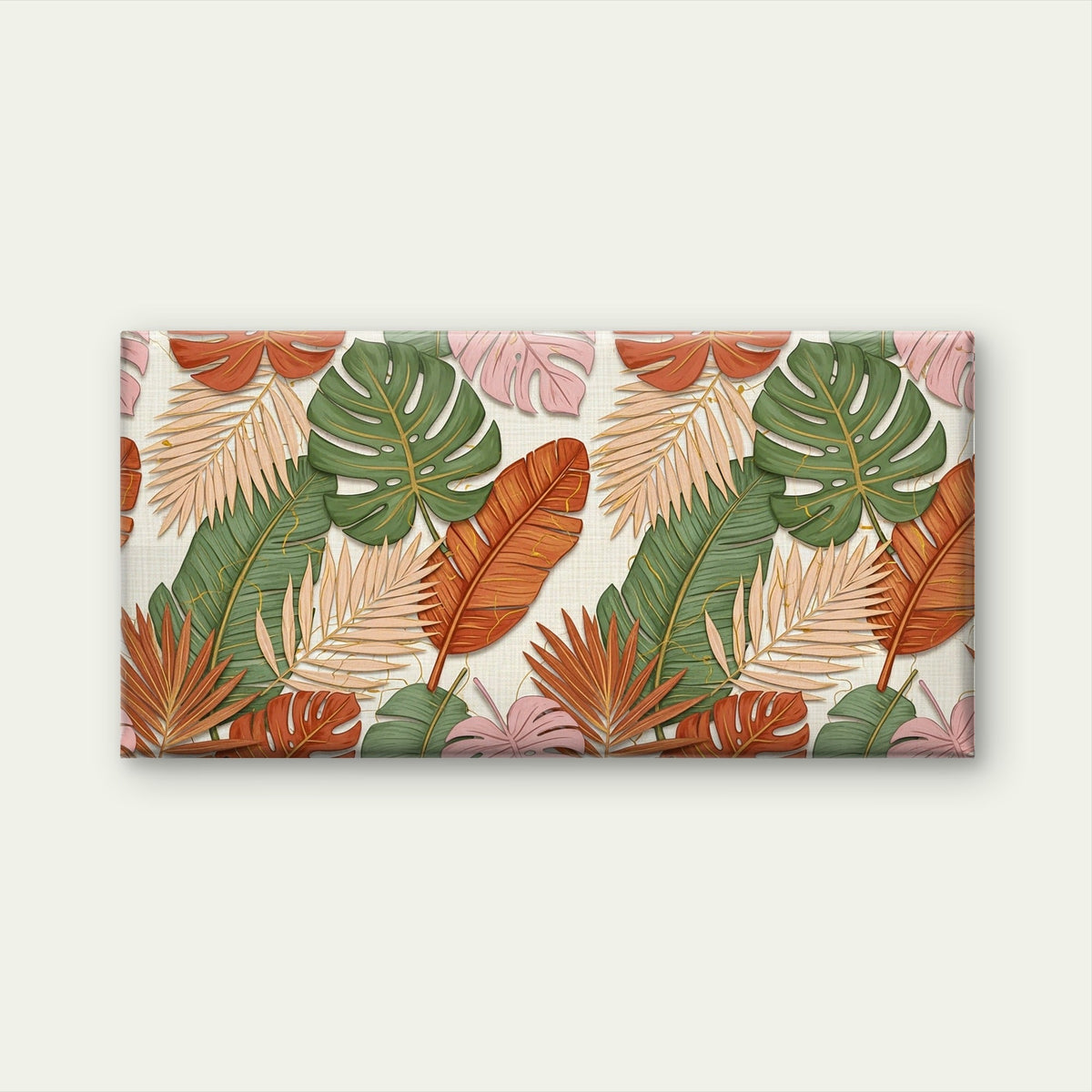 Tropical Monstera Leaves Botanical Wall Art Canvas Office Home Framed 120x60cm