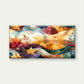 Forest Maple Leaves Panoramic Sun Wall Art Canvas Office Home Framed 80x45cm