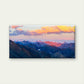 Golden Clouds Snowy Ridge Vista Wall Art Canvas Office Home Framed 80x45cm