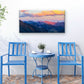 Golden Clouds Snowy Ridge Vista Wall Art Canvas Office Home Framed 120x60cm
