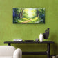 Enchanted Green Forest Path Wall Art Canvas Office Home Framed 120x60cm