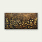 Dark Bronze Golden Leaf Garden Wall Art Canvas Office Home Framed 120x60cm