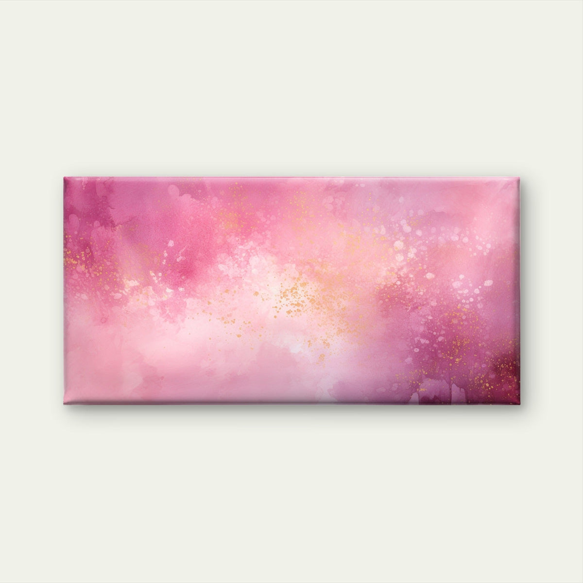 Abstract Modern Pastel Rose Splatter Wall Art Canvas Office Home Framed 80x45cm