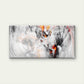 Abstract Brushstroke Orange Splash Wall Art Canvas Office Home Framed 80x45cm