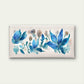 Modern Blue Watercolor Floral Paint Wall Art Canvas Office Home Framed 120x60cm