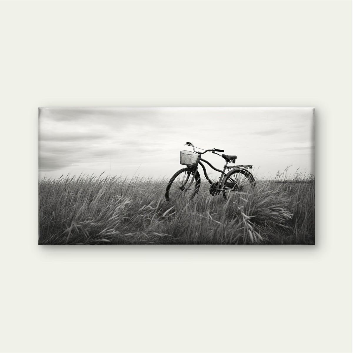 Black and White Vintage Bike Wall Art Canvas Office Home Framed 120x60cm