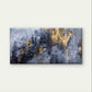 Abstract Black Grey Gold Painting Wall Art Canvas Office Home Framed 120x60cm