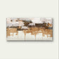 Scenic Abstract Brown Beige Foil Wall Art Canvas Office Home Framed 120x60cm