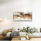 Scenic Abstract Brown Beige Foil Wall Art Canvas Office Home Framed 120x60cm