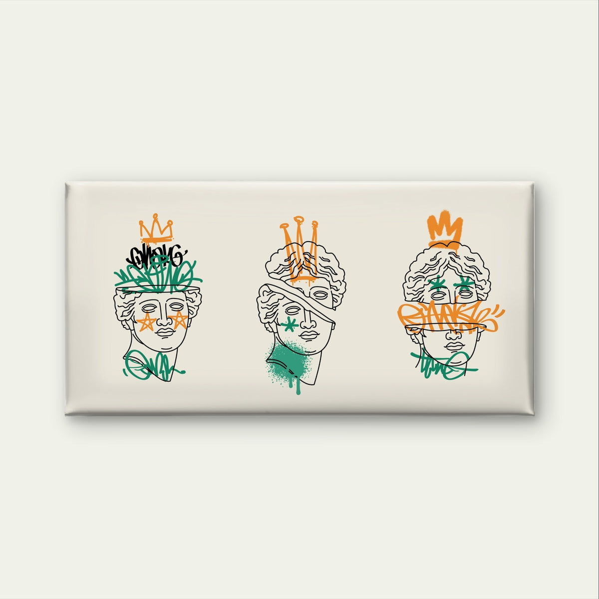 Gorgeous Pop Art Roman Sculpture Wall Art Canvas Office Home Framed 120x60cm
