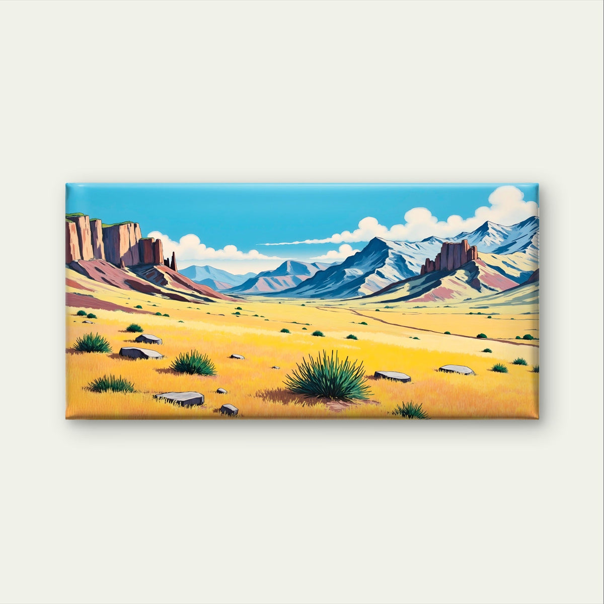 Abstract Desert Mountain Canyon Wall Art Canvas Office Home Framed 120x60cm