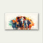 Abstract Safari Animals Elephant Wall Art Canvas Office Home Framed 120x60cm
