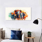 Abstract Safari Animals Elephant Wall Art Canvas Office Home Framed 120x60cm