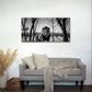 Abstract Black White Lion Safari Wall Art Canvas Office Home Framed 120x60cm